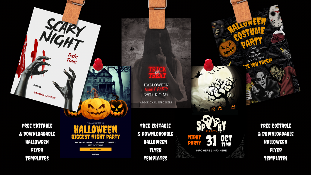 Free Digital & Printable Halloween Flyer Templates