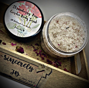 Strawberry Rose Garden Epsom Salt Body Scrub